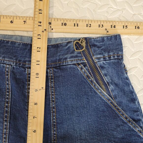 Kate Spade Jeans Womens 29 Wide Leg Cropped High Rise Spade Zipper Pulls Boho - Picture 10 of 11